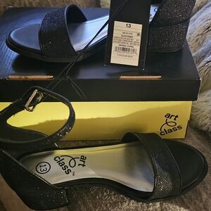 Art Class Girl's Glittery Black Heels